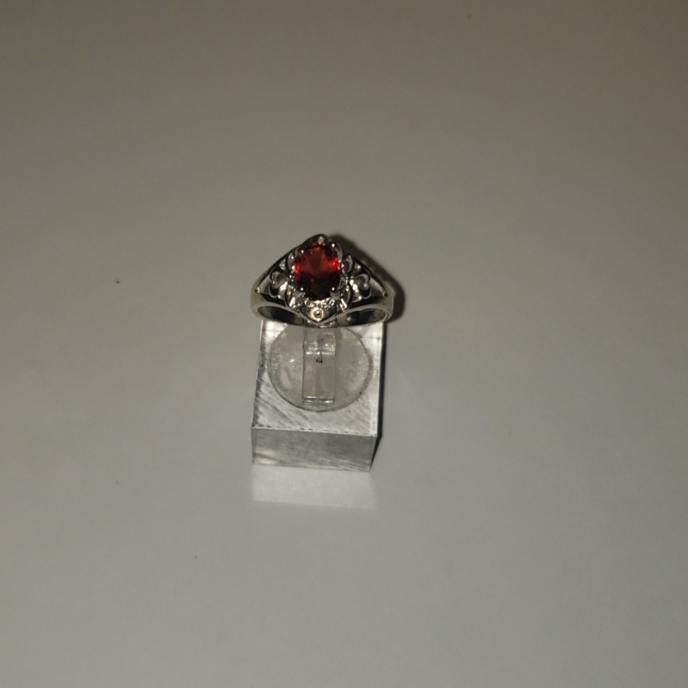 925 silver red ring